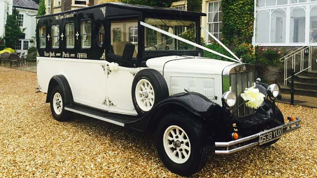 Vintage wedding car