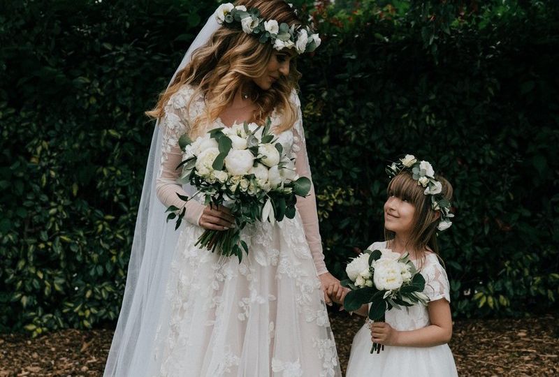 Bride and flower girl 2