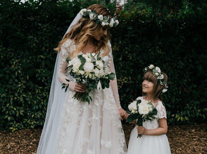 Bride and flower girl 2