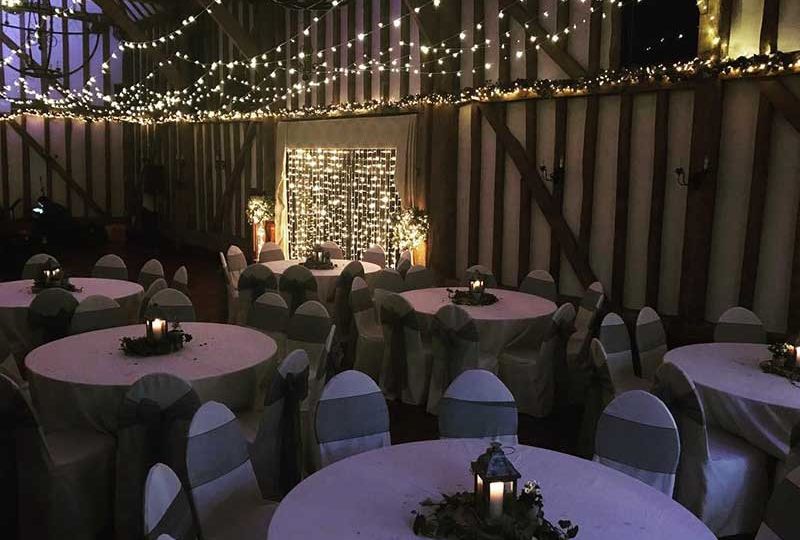 Dim lit wedding venue