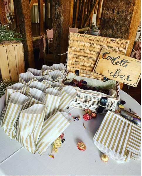 Confetti Bar wedding token giveaways