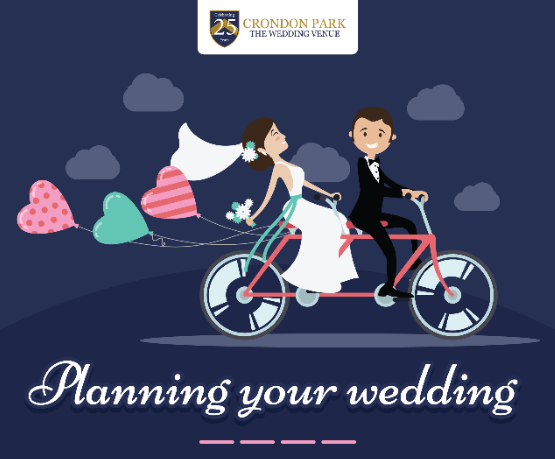 Planning your wedding bride and groom in a tandem bike