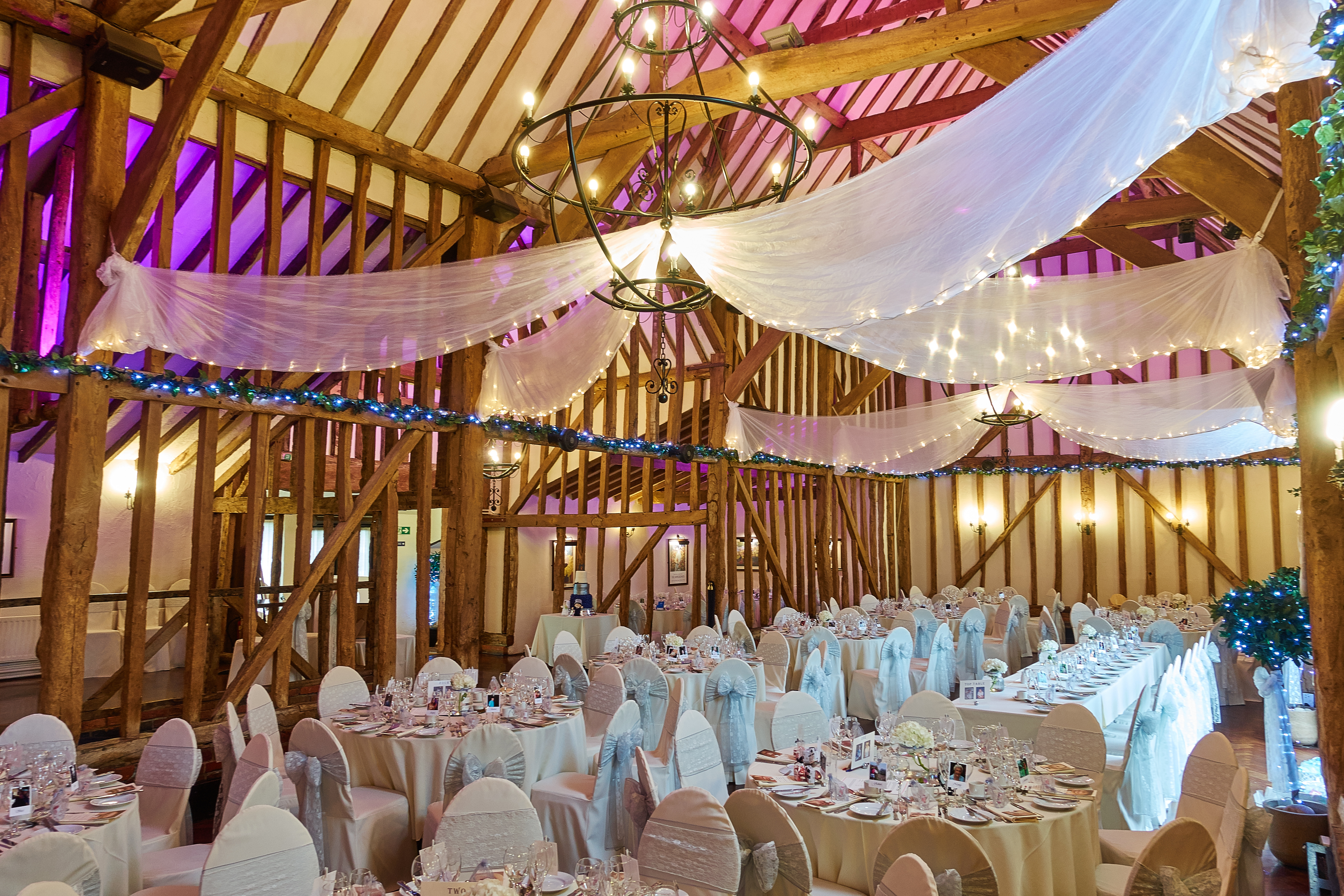 Wedding hall with neutral colours Crondon Park