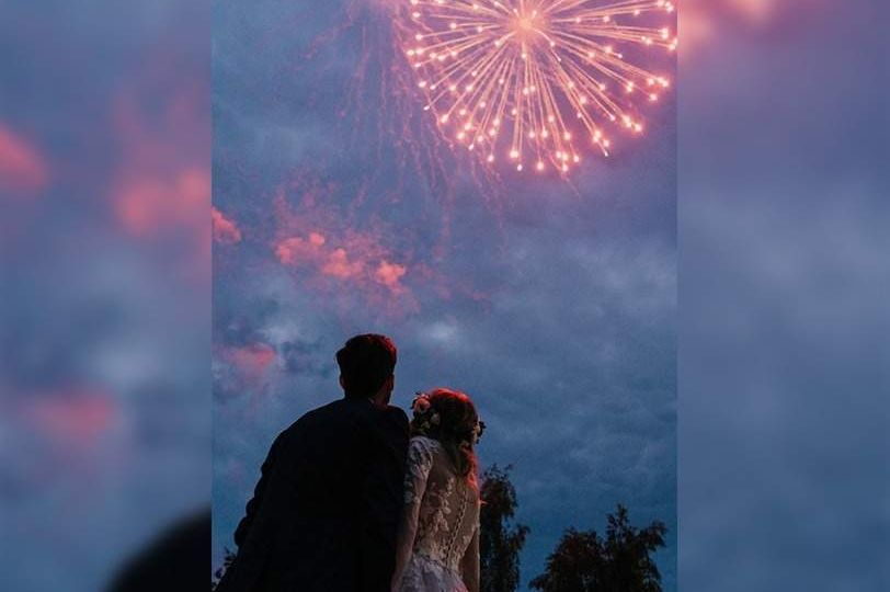 fireworks at crondon park wedding venues in essex