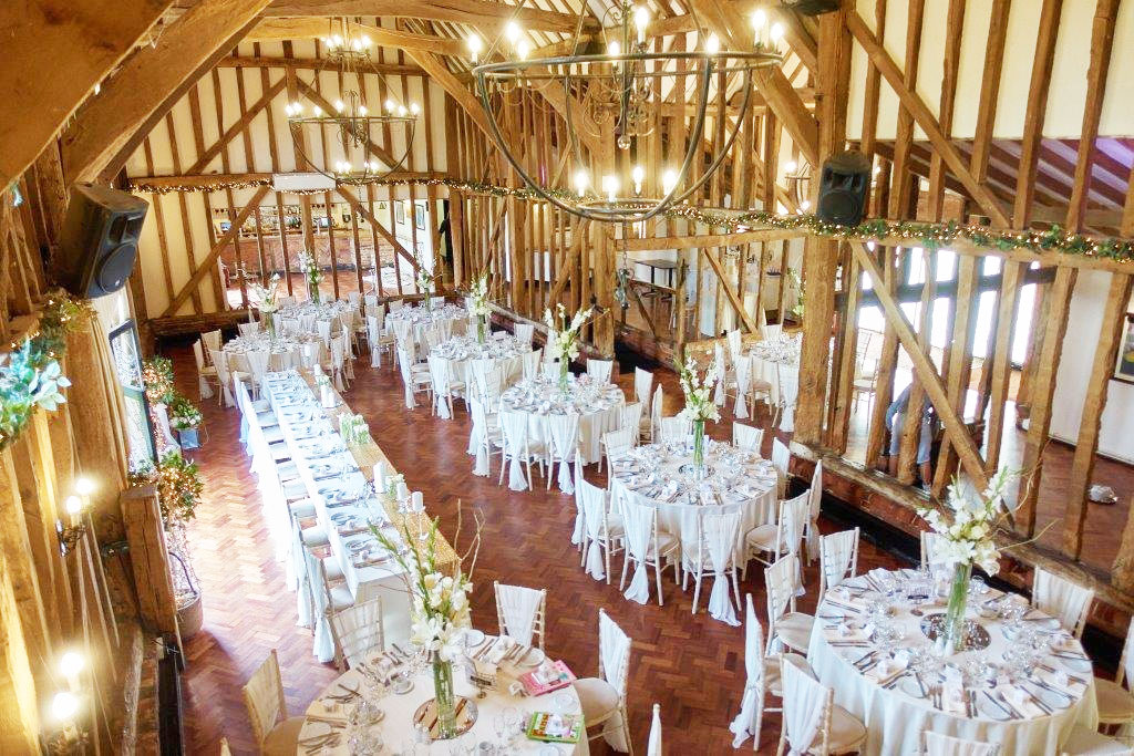 White themed wedding reception