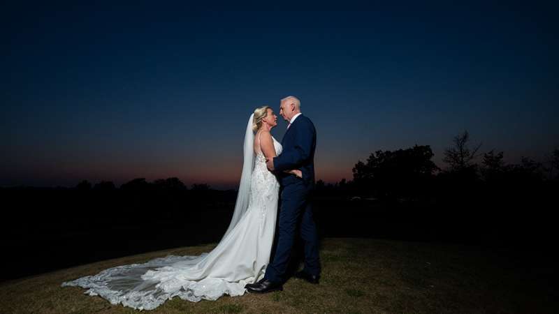 twilight wedding at crondon park